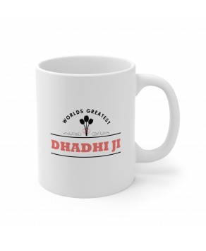 World's Greatest Dhadhi Ji Funny Cute Grandmother Hindi Print Cup Ceramic Coffee Mug 